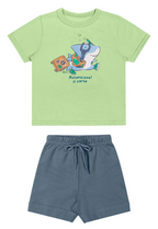 Conjunto Tiburon Elian - Verde/Azul