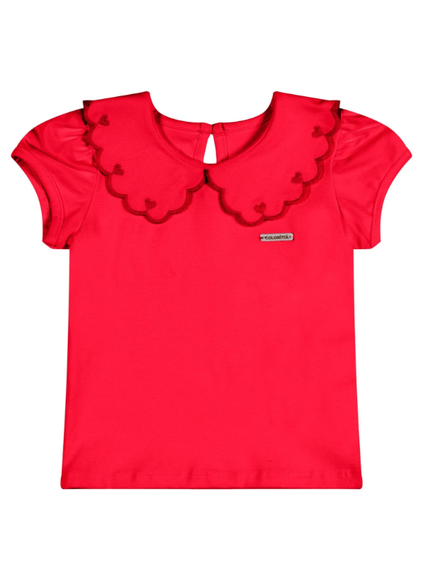 Blusa C/Cuellito Coloritta - Roja