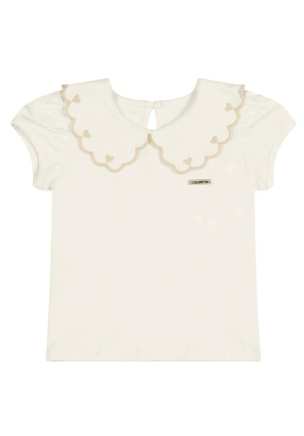 Blusa C/Cuellito Coloritta - Crudo