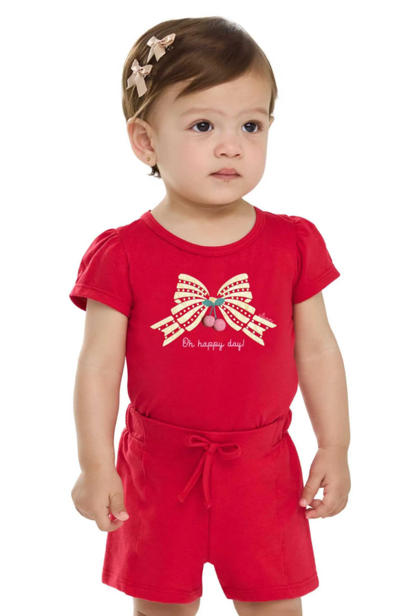 Conjunto Moño Elian - Rojo