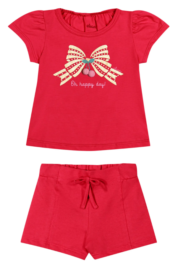 Conjunto Moño Elian - Rojo