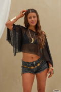 Poncho Lurex LaQuia - Negro