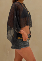 Poncho Lurex LaQuia - Negro
