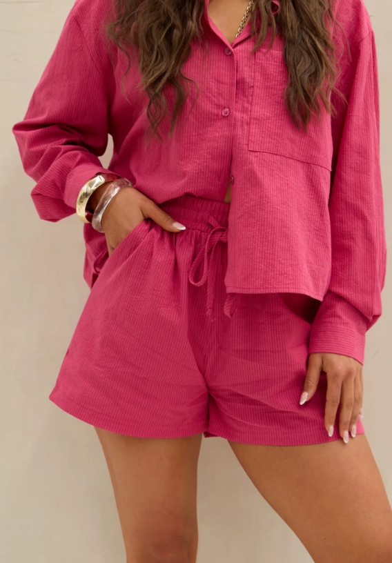 Short Rayas LaQuia - Fucsia