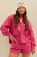 Camisa Rayada LaQuia - Fucsia