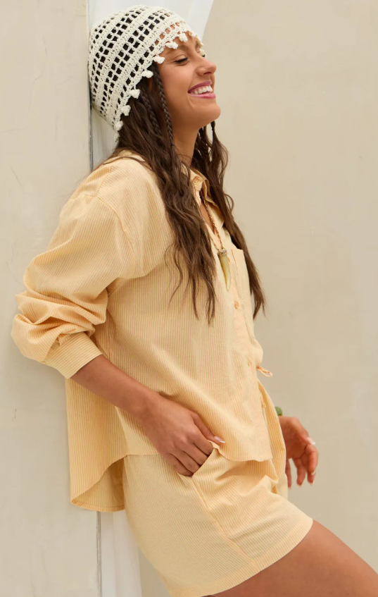 Camisa Rayada LaQuia - Amarilla