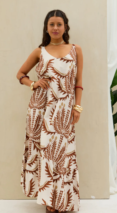 Vestido Estampado LaQuia -  Marrón
