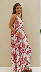 Vestido Estampado LaQuia - Rojo