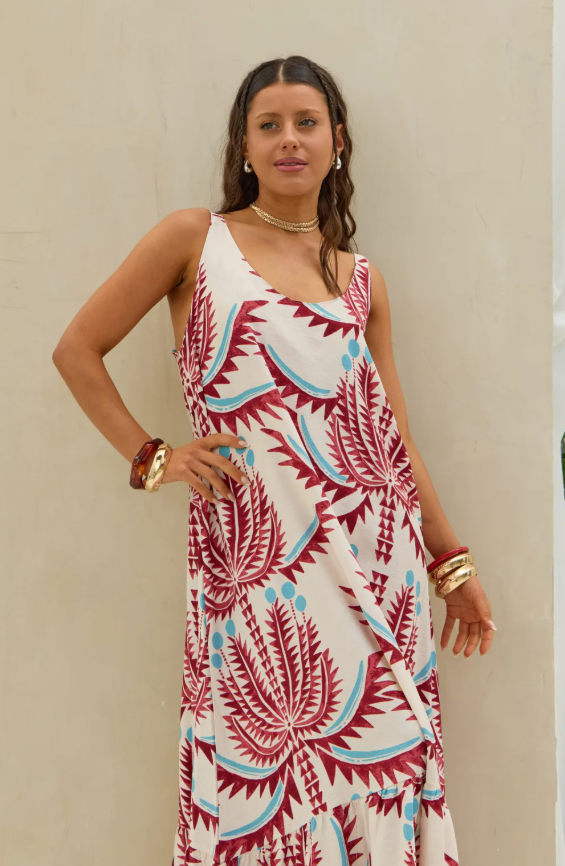 Vestido Estampado LaQuia - Rojo