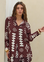 Camisa Estampada LaQuia - Choco