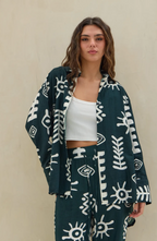 Camisa Estampada LaQuia - Verde Ingles