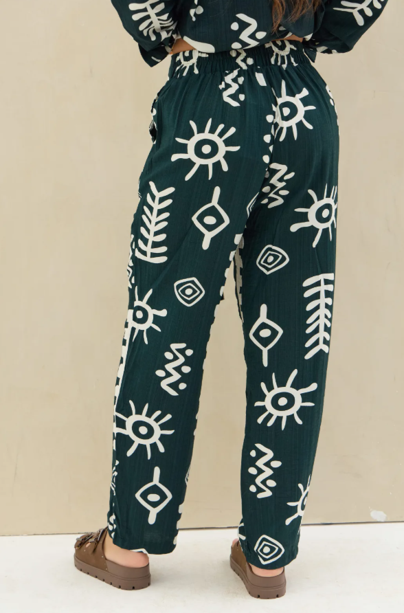 Pantalon Estampado LaQuia - Verde Ingles