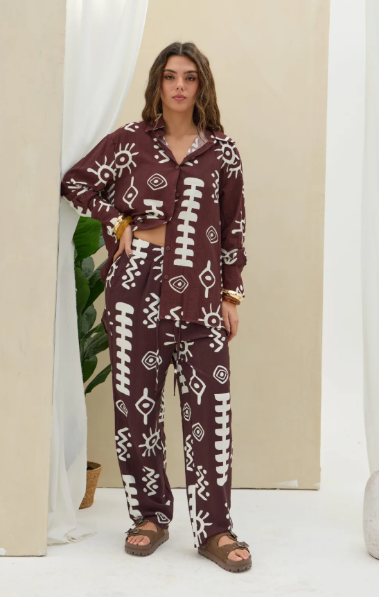 Pantalon Estampado LaQuia - Choco
