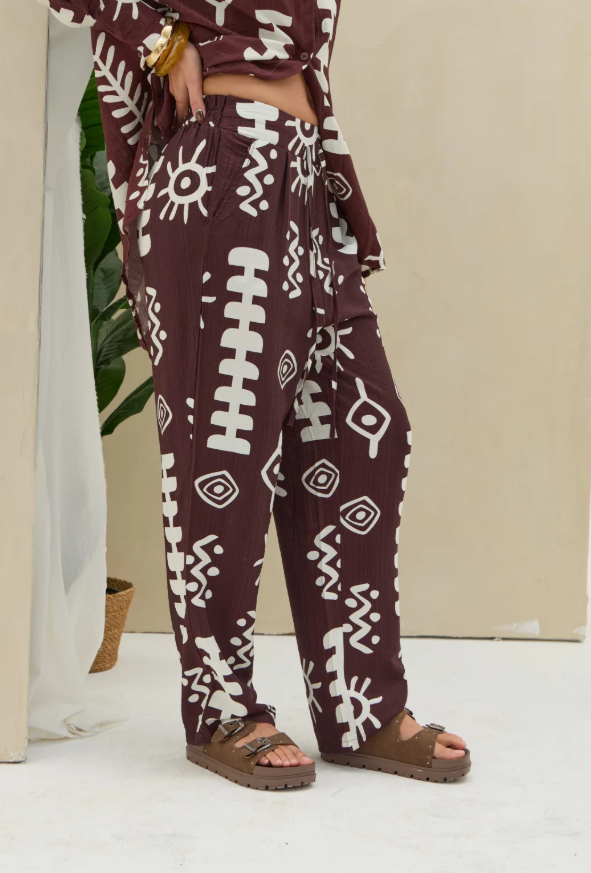 Pantalon Estampado LaQuia - Choco