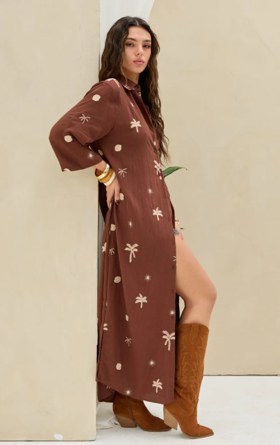Camisola Bordada LaQuia - Choco