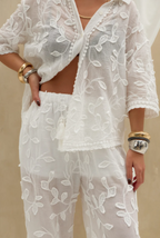 Camisa Bordada La Quia - Blanco
