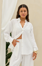 Camisa Lisa LaQuia - Blanco