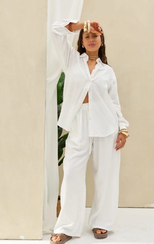 Camisa Lisa LaQuia - Blanco
