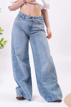 Jean Wide Leg Matilda - Claro