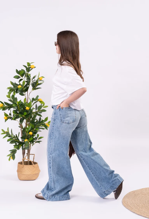 Jean Wide Leg Matilda - Claro
