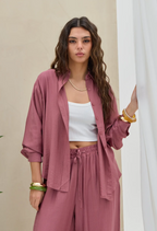 Camisa Lisa LaQuia - Rosa