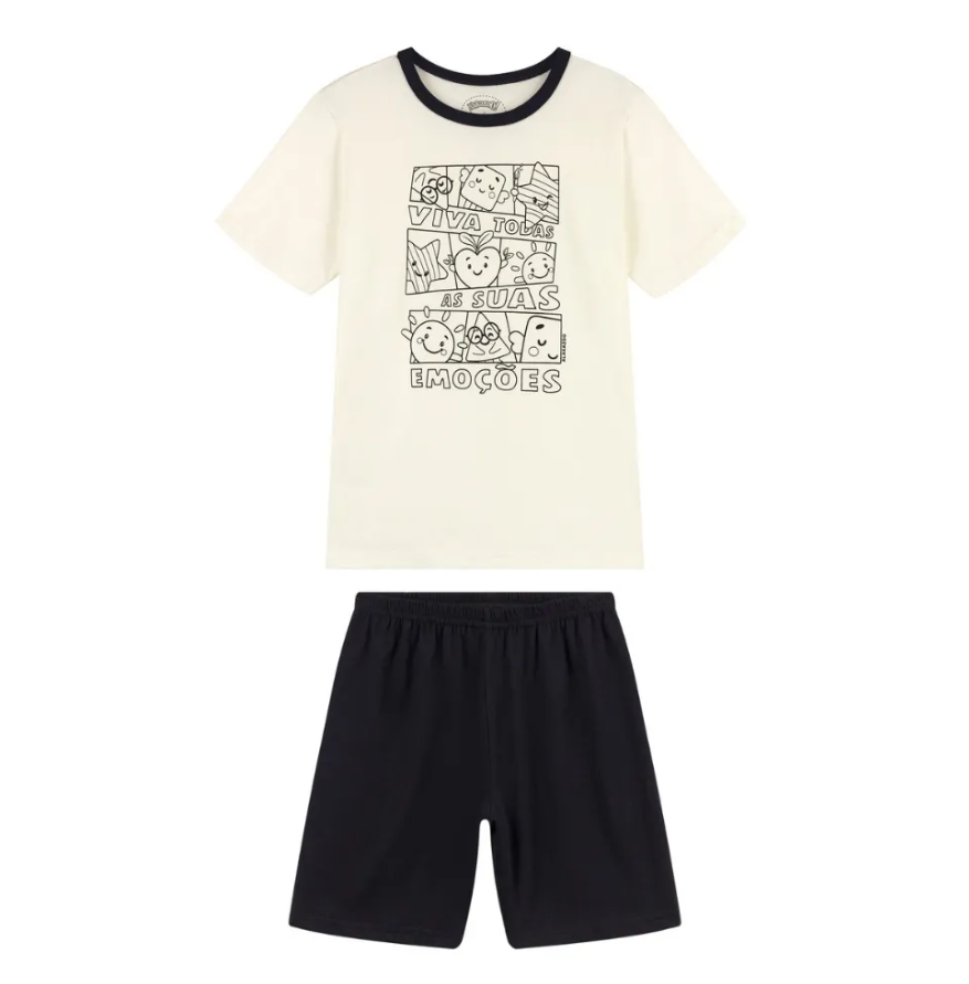 Conjunto Pijama Para Pintar Alakazoo - Blanco
