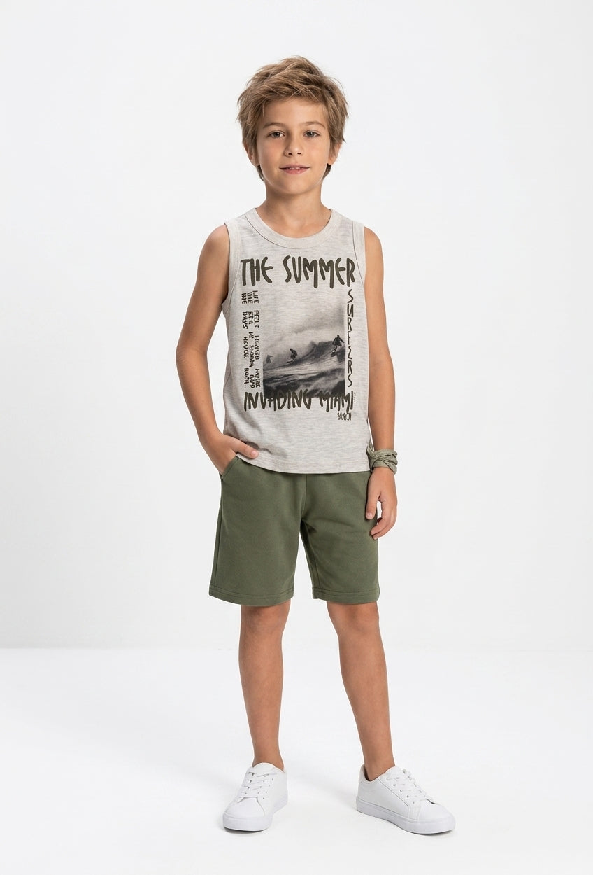 Conjunto The Summer - Gris/Verde