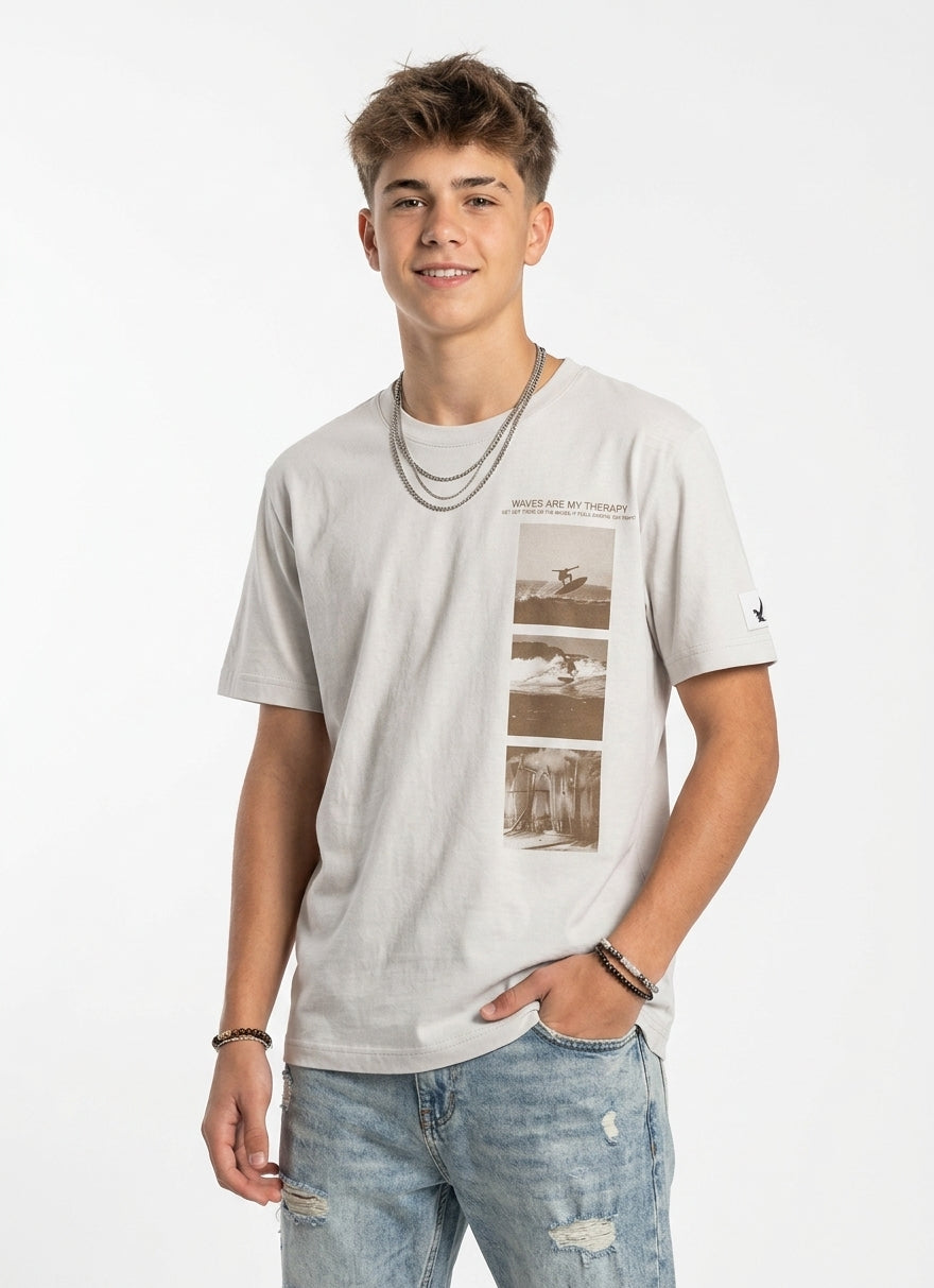 Camiseta Surf Elian Beats - Beige