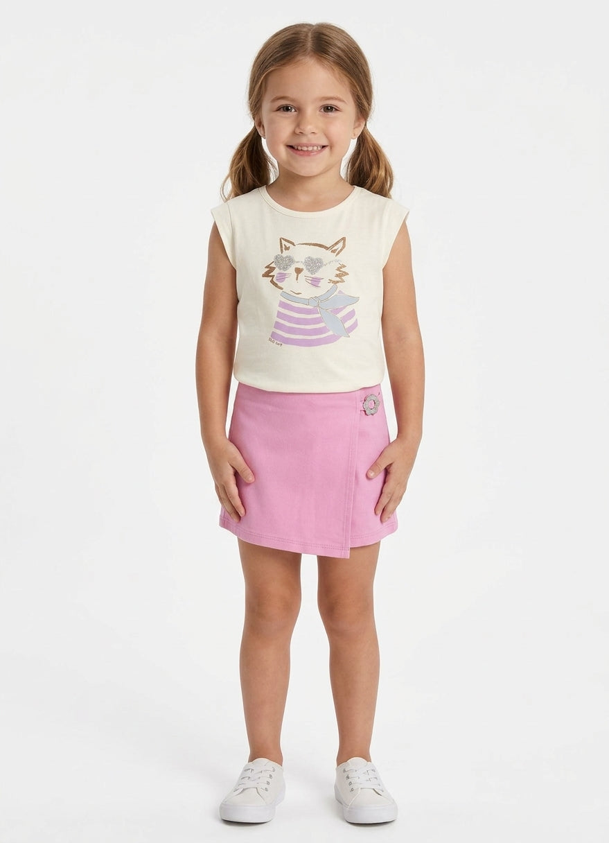 Conjunto Gatito Brrandili - Blanco/Rosa