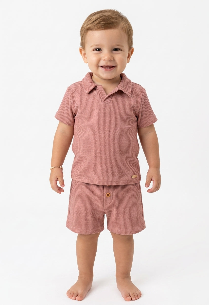 Conjunto Polo Coloritta - Rosa