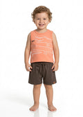 Conjunto Cocodrilo Elian - Naranja/Marrón