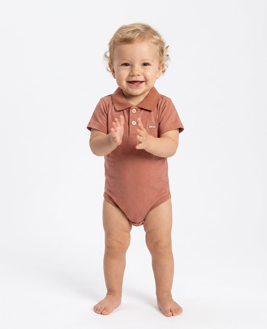 Body Polo Coloritta - Rosa