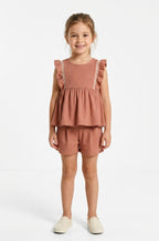 Conjunto Volado Coloritta - Rosa