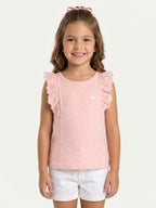 Blusa Broderie Coloritta - Rosa