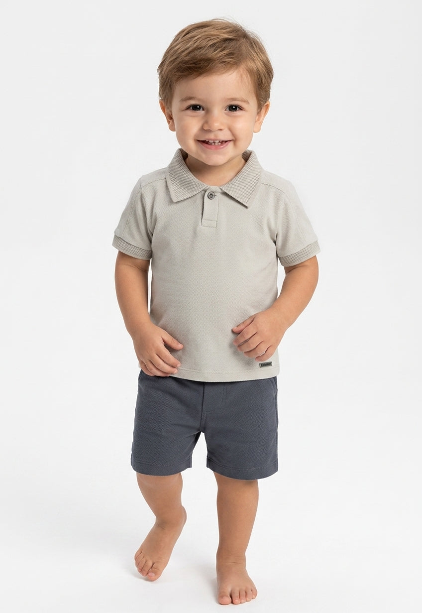 Conjunto Polo Coloritta - Hielo/Azul