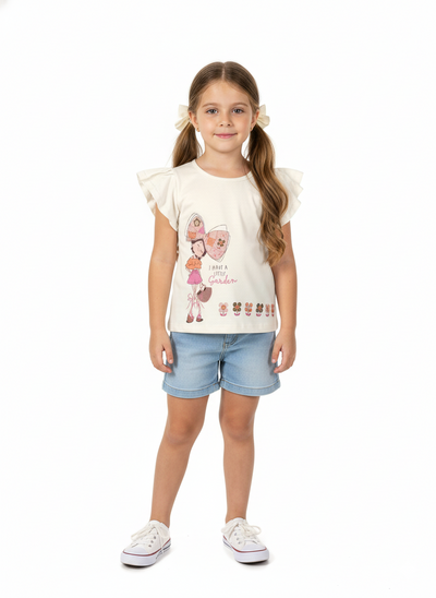 Remera Niña Infantil Blanca