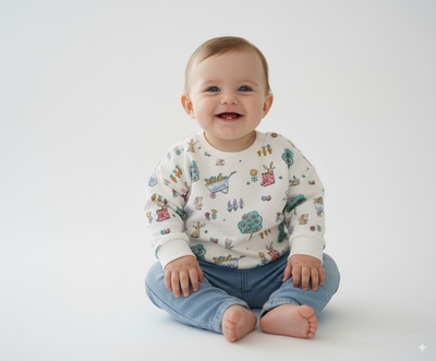 Buzo Sin Felpa Estampado Bebe