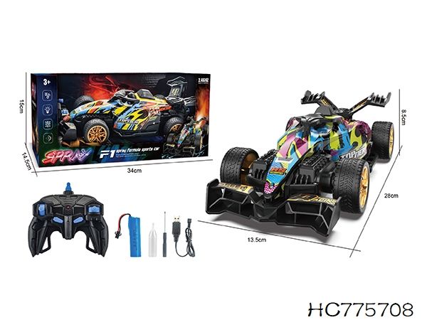 Auto De Formula 1 A Control Remoto Juguete Con Luz Y Humo