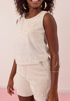 Blusa Lindo c/ Bordado - Natural