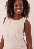 Blusa Lindo c/ Bordado - Natural