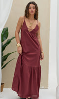 Vestido Lino LaQuia - Bordo