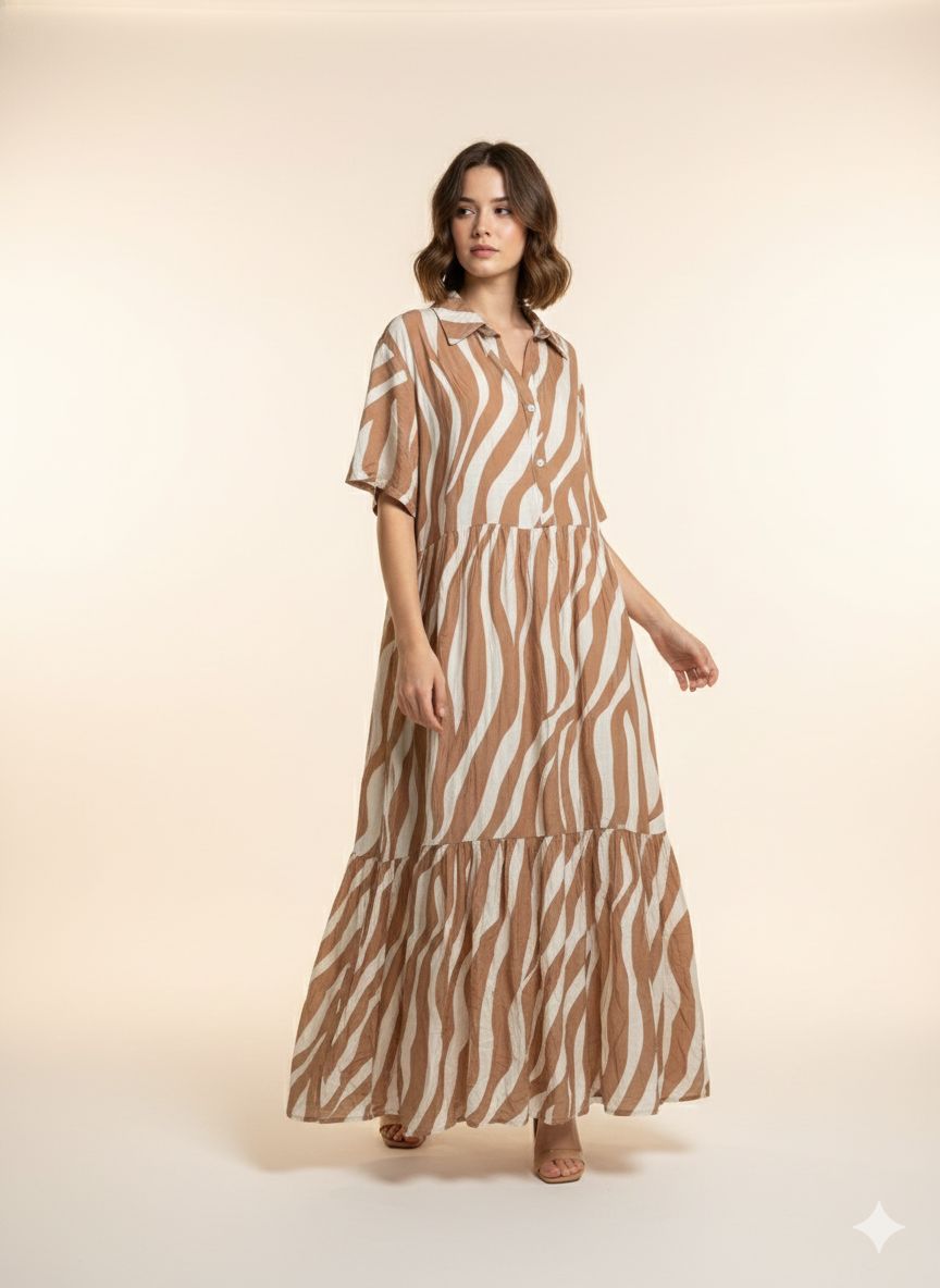 Vestido estampado dama