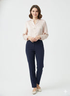 CAMISA SATINADA ROSA CUATROASES