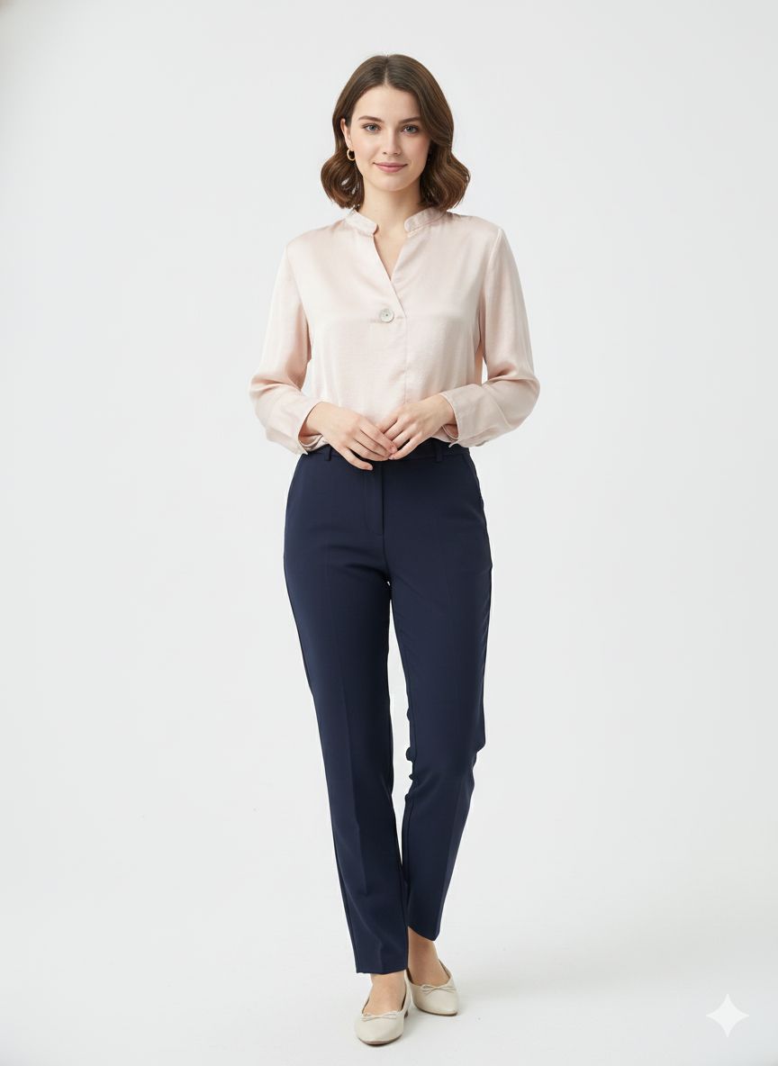 CAMISA SATINADA ROSA CUATROASES