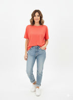 REMERA OVERSIZE LINO NARANJA