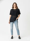 REMERA OVERSIZE LINO PRETO
