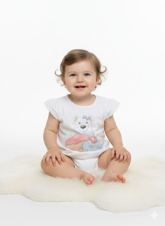 REMERA OSO BLANCO PULLA BULLA