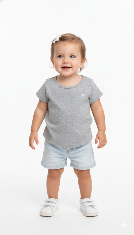 REMERA BASIC GRIS PULLA BULLA