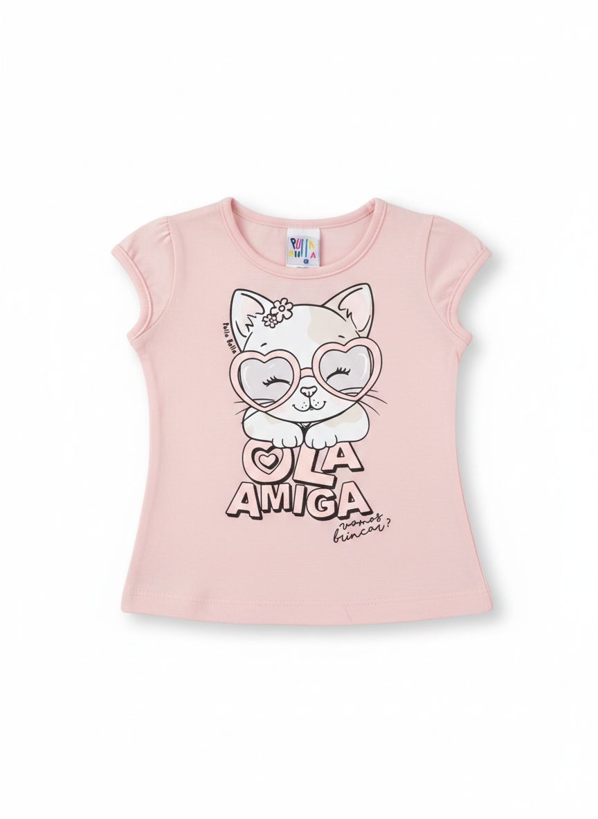 REMERA CAT ROSA PULLA BULLA