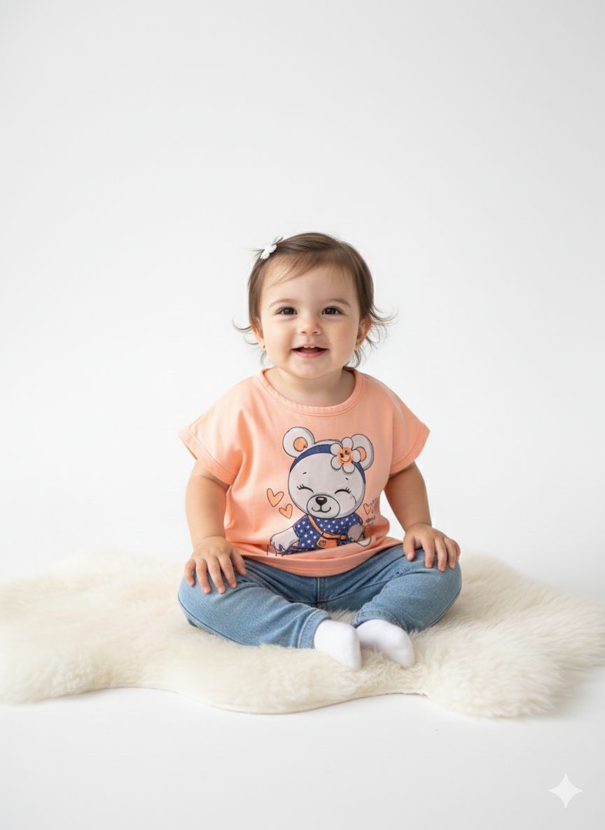 REMERA BEAR SALMON PULLA BULLA